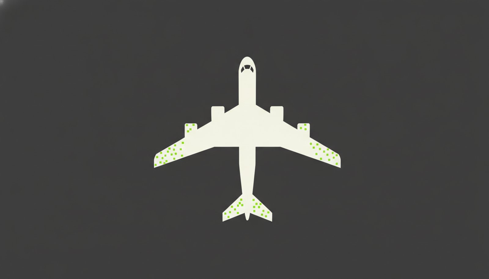 La silueta de un avión visto desde arriba, con marcas de impacto solo en las alas y la cola, y los motores limpios: los aviones que volvieron muestran dónde no era grave recibir un golpe.